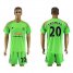 Manchester United #20 S.Romero Green Soccer Club Jersey