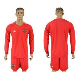 Russia Blank Red Long Sleeves Goalkeeper Soccer Country Jersey