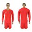 Russia Blank Red Long Sleeves Goalkeeper Soccer Country Jersey