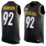 Nike Pittsburgh Steelers #92 James Harrison Black Team Color Mens Stitched NFL Limited Tank Top Jersey