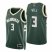 Nike Milwaukee Bucks #3 George Hill Green Mens 2021-22 NBA 75th Anniversary Diamond Swingman Jersey – Icon Edition Mens