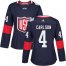 Team USA #4 John Carlson Navy Blue 2016 World Cup Womens Stitched NHL Jersey
