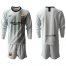 Barcelona Blank Grey Goalkeeper Long Sleeves Soccer Club Jersey
