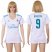 Womens Real Madrid #9 Benzema Home Soccer Club Jersey