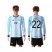 Argentina #22 Lavezzi Home Long Sleeves Soccer Country Jersey