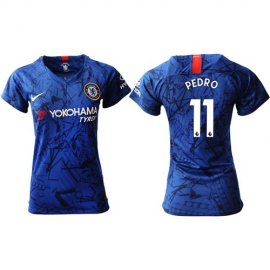 Womens Chelsea #11 Pedro Home Soccer Club Jersey