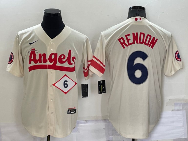Angels 6 Anthony Rendon Cream Nike 2022 City Connect Cool Base Jerseys Angels 6 Anthony Rendon Cream Nike 2022 City Connect Cool Base Jerseys