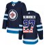 Adidas Winnipeg Jets #27 Teppo Numminen Navy Blue Home Authentic USA Flag Stitched NHL Jersey