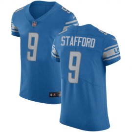 Nike Detroit Lions #9 Matthew Stafford Blue Team Color Mens Stitched NFL Vapor Untouchable Elite Jersey