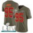 Nike Kansas City Chiefs #95 Chris Jones Olive Super Bowl LIV 2020 Mens Stitched NFL Limited 2017 Salute To Service Jersey