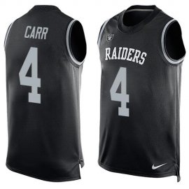 Nike Las Vegas Raiders #4 Derek Carr Black Team Color Mens Stitched NFL Limited Tank Top Jersey