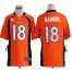 Nike Denver Broncos #18 Peyton Manning Orange Team Color With C Patch Mens Stitched NFL Game Jersey