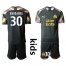Marseille #30 Mandanda Black Goalkeeper Kid Soccer Club Jersey