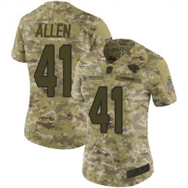Nike Jacksonville Jaguars #41 Josh Allen Camo Womens Stitched NFL Limited 2018 Salute to Service Jersey