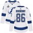 Adidas Tampa Bay Lightning #86 Nikita Kucherov White Road Authentic Womens 2020 Stanley Cup Champions Stitched NHL Jersey