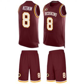 Nike Washington Football Team #8 Case Keenum Burgundy Red Team Color Mens Stitched NFL Limited Tank Top Suit Jersey