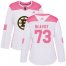 Adidas Boston Bruins #73 Charlie McAvoy White/Pink Authentic Fashion Womens Stitched NHL Jersey