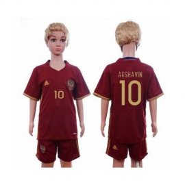 Russia #10 Arshavin Home Kid Soccer Country Jersey