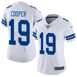 Nike Dallas Cowboys #19 Amari Cooper White Womens Stitched NFL Vapor Untouchable Limited Jersey