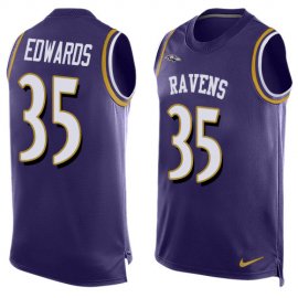 Nike Baltimore Ravens #35 Gus Edwards Purple Team Color Mens Stitched NFL Limited Tank Top Jersey