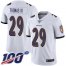 Nike Baltimore Ravens #29 Earl Thomas III White Mens Stitched NFL 100th Season Vapor Limited Jersey