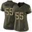 Nike Dallas Cowboys #55 Leighton Vander Esch Green Womens Stitched NFL Limited 2015 Salute to Service Jersey