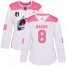 Adidas Colorado Avalanche #8 Cale Makar White/Pink 2022 Stanley Cup Final Patch Authentic Fashion Womens Stitched NHL Jersey Womens