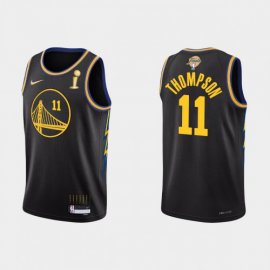 Golden State Golden State Warriors #11 Klay Thompson Mens Nike Black 2021-22 NBA Finals Champions Swingman Jersey Mens