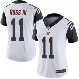 Nike Cincinnati Bengals #11 John Ross III White Womens Stitched NFL Limited Rush Jersey