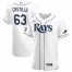 Tampa Bay Rays #63 Diego Castillo Mens Nike White Home 2020 World Series Bound Authentic Player MLB Jersey