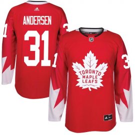 Adidas Toronto Maple Leafs #31 Frederik Andersen Red Team Canada Authentic Stitched Youth NHL Jersey
