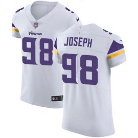 Nike Minnesota Vikings #98 Linval Joseph White Mens Stitched NFL Vapor Untouchable Elite Jersey