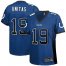 Nike Indianapolis Colts #19 Johnny Unitas Royal Blue Team Color Womens Stitched NFL Elite Drift Fashion Jersey