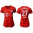 Womens Bayern Munchen #27 Alaba Home Soccer Club Jersey
