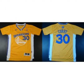 Golden State Warriors 30 Stephen Curry Yellow Revolution 30 Swingman Jersey Cheap