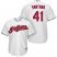 Cleveland Indians #41 Carlos Santana White Home Stitched Youth MLB Jersey
