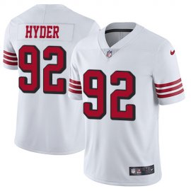 Nike San Francisco 49ers #92 Kerry Hyder White Mens Stitched NFL Limited Rush Jersey