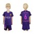 Barcelona #6 Aleix Vidal Away Kid Soccer Club Jersey