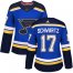 Adidas St. Louis Blues #17 Jaden Schwartz Blue Home Authentic Womens Stitched NHL Jersey