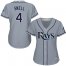 Tampa Bay Rays #4 Blake Snell Grey Road Womens Stitched MLB Jersey