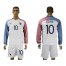 France #10 Zidane Away Long Sleeves Soccer Country Jersey