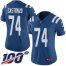Nike Indianapolis Colts #74 Anthony Castonzo Royal Blue Team Color Womens Stitched NFL 100th Season Vapor Untouchable Limited Jersey