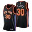 Nike New York Knicks #30 Julius Randle Mens 2022-23 City Edition NBA Jersey – Cherry Blossom Black Mens