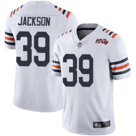 Nike Chicago Bears #39 Eddie Jackson White Alternate Mens Stitched NFL Vapor Untouchable Limited 100th Season Jersey