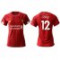 Womens Liverpool #12 Gomez Red Home Soccer Club Jersey