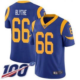 Nike Los Angeles Rams #66 Austin Blythe Royal Blue Alternate Youth Stitched NFL 100th Season Vapor Untouchable Limited Jersey