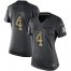 Nike Dallas Cowboys #4 Dak Prescott Black Womens Stitched NFL Limited 2016 Salute to Service Jersey