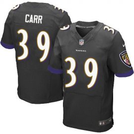 Nike Baltimore Ravens #39 Brandon Carr Black Alternate Mens Stitched NFL New Elite Jersey