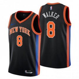 Nike New York Knicks #8 Kemba Walker Mens 2022-23 City Edition NBA Jersey – Cherry Blossom Black Mens
