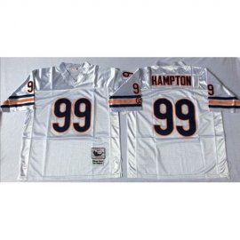 Mitchell&Ness Chicago Bears #99 Dan Hampton White Small No. Throwback Stitched NFL Jersey